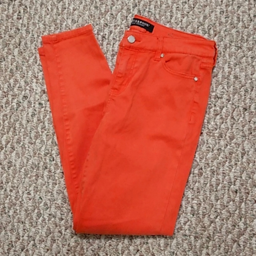 EUC Liverpool Jean Co. Bright orange skinny/ankle stretch jeans